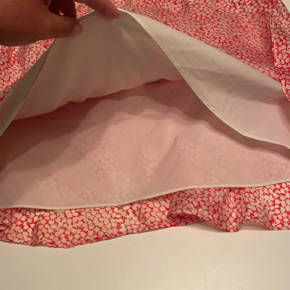 Club Monaco Red‎ and White Mini Skirt Size 4